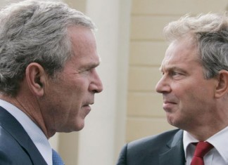 Тони Блэр виновен, но неподсуден Президент США Джордж Буш и премьер-министр Великобритании Тони Блэйр