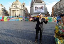 Итальянский художник Карло Риккарди представил в Риме свое новое полотно длиной более 130 метров Карло Риккарди