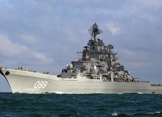 Российская авианосная ударная группа прибыла в Средиземное море корабль петр великий