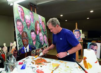 Книга с картинами Буша-младшего стала бестселлером буш