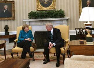 Встреча Трампа и Меркель: обошлись без рукопожатия трамп и меркель