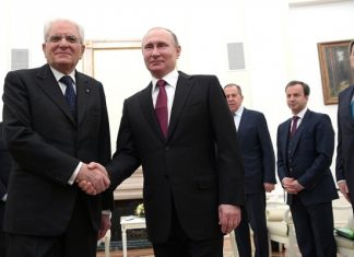 Путин: визит президента Италии в РФ настраивает на позитивный лад Путин и Матарелла