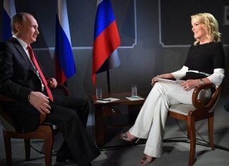 Президент России Владимир Путин дал интервью журналистке телеканала NBC News Мегин Келли