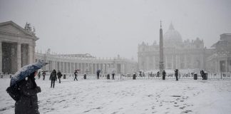В Рим пришли аномальные холода и сильный снегопад