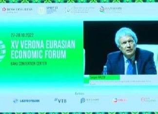 Intervento dell’Ambasciatore russo in Italia S.Razov al XV Forum economico eurasiatico di Verona / Baku, Azerbaigian, 28 ottobre 2022