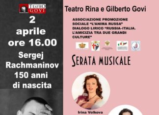 Teatro Rina e Govi a Genova sarà presentato il progetto, «Serata Musicale» omaggio a Sergej Rachmaminov