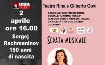 Teatro Rina e Govi a Genova sarà presentato il progetto, «Serata Musicale» omaggio a Sergej Rachmaminov