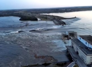 Разрушение плотины Каховской ГЭС и затопление территорий. Главное