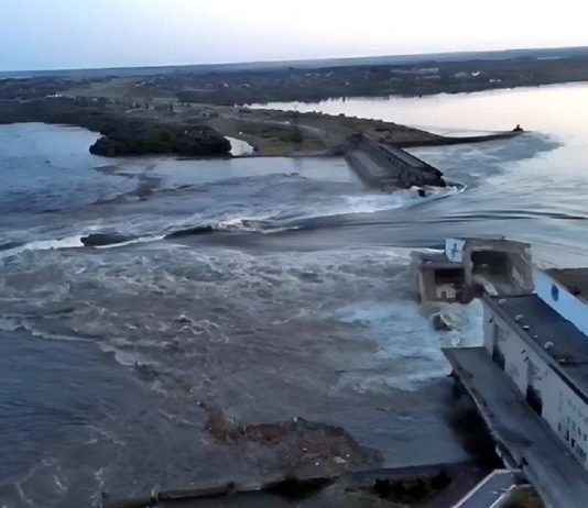 Разрушение плотины Каховской ГЭС и затопление территорий. Главное