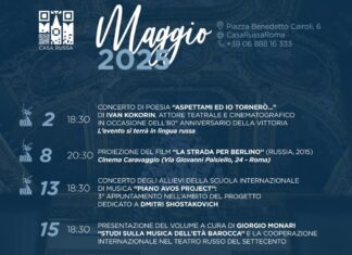 Il programma culturale della Casa Russa a Roma nel mese di Maggio 2025