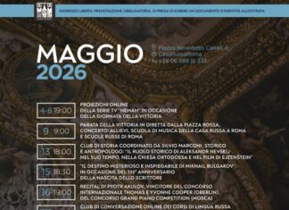 Casa Russa a Roma: eventi di Maggio 2026